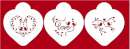 Love Birds and Heart Set Cake Stencils - Click Image to Close